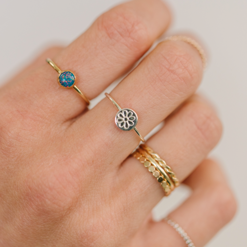 5mm Opal Stone Ring