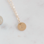 Gold Filled Stamped Letter Necklace (9mm Disc)