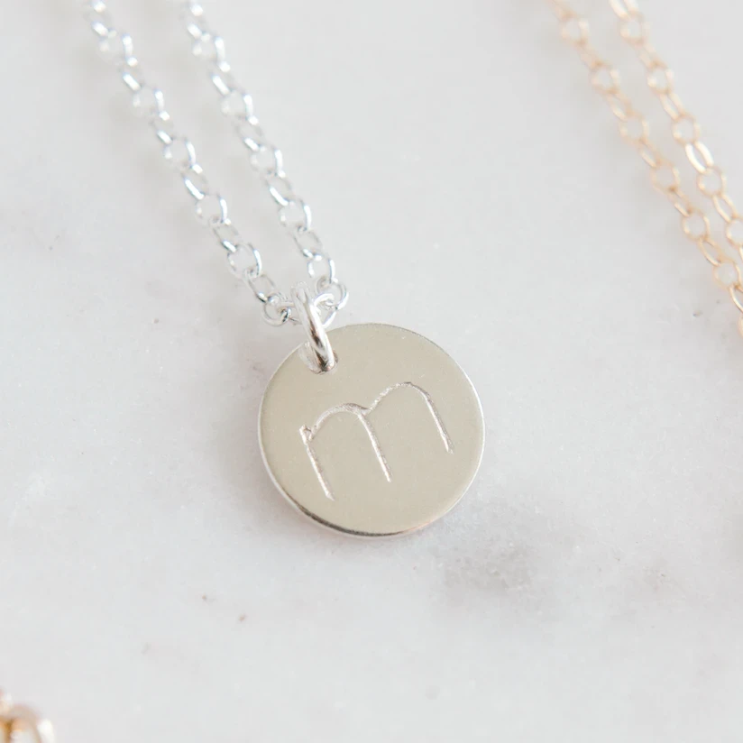 Letter stamped necklace discount