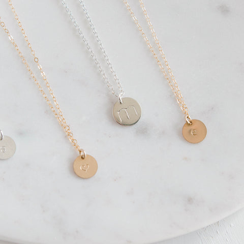 Stamped Disc Necklaces