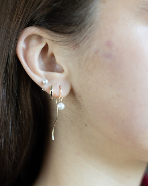 Spiral Pearl Earrings