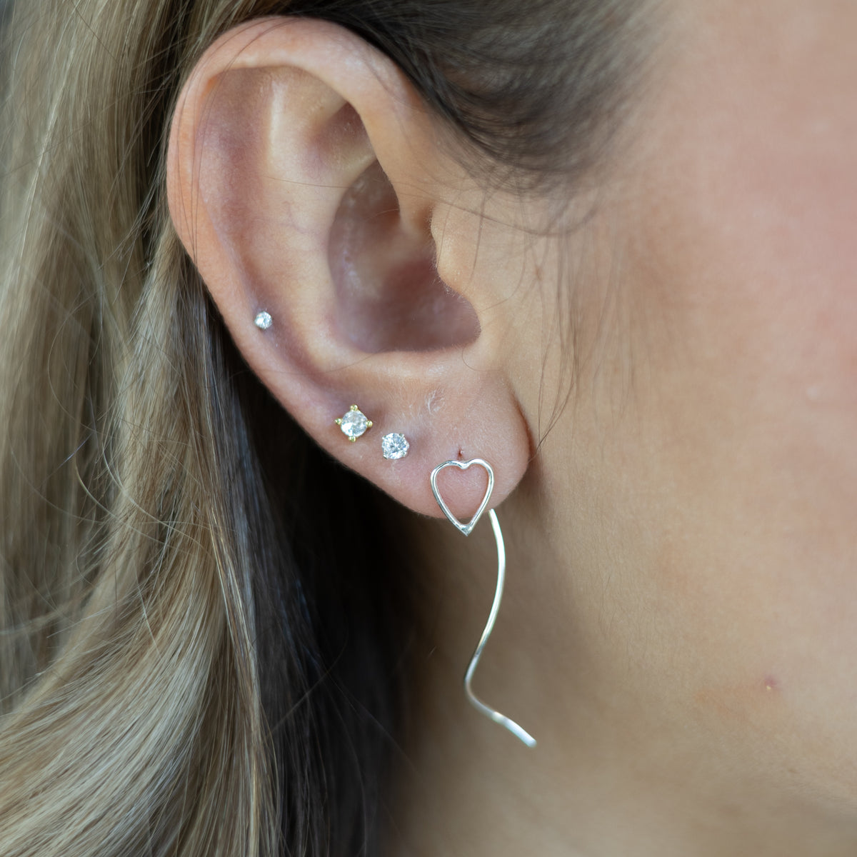 Spiral Heart Earrings