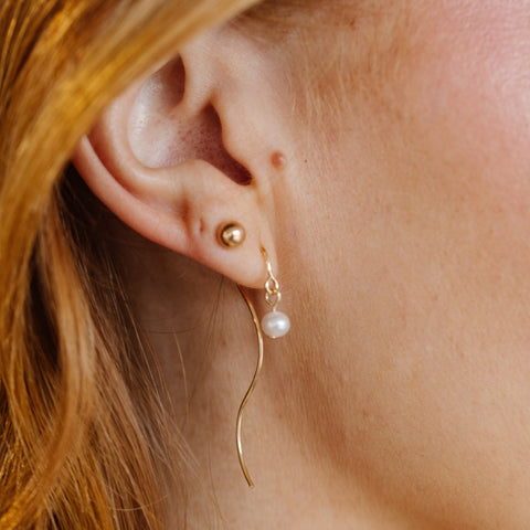 Spiral Pearl Earrings