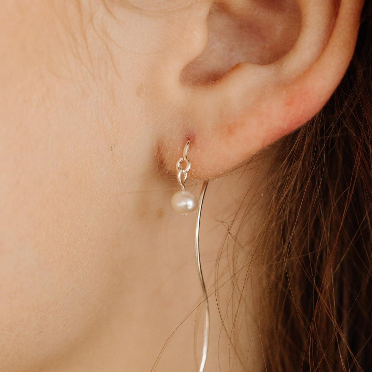 Spiral Pearl Earrings