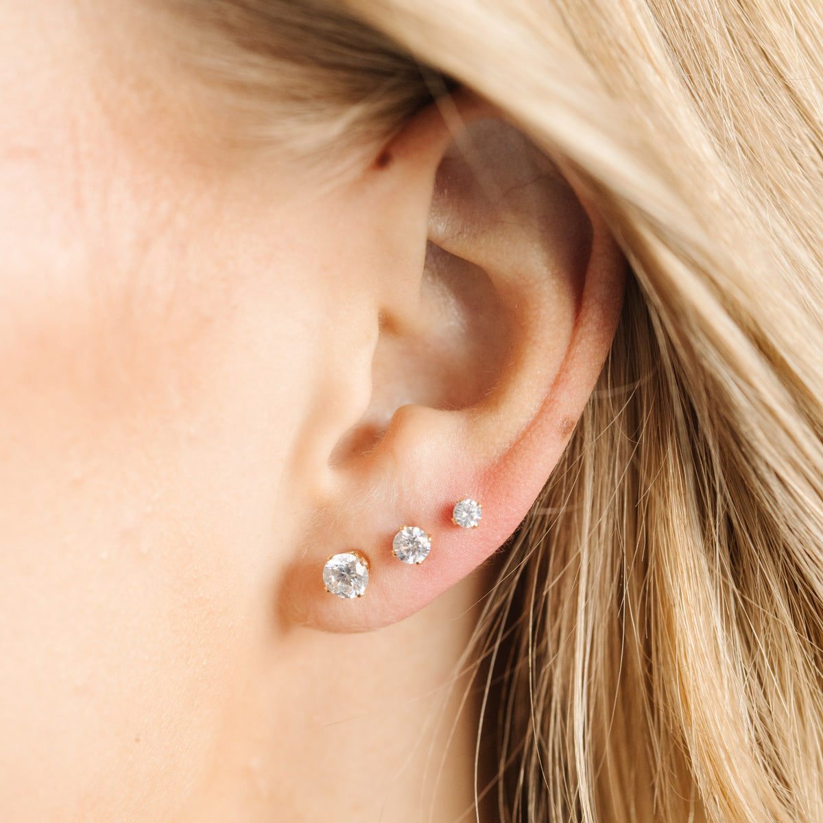 Cubic Zirconia Stud Earrings