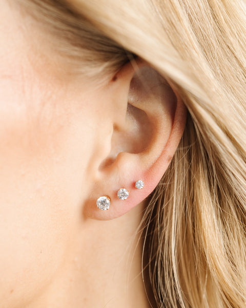 Cubic Zirconia Stud Earrings