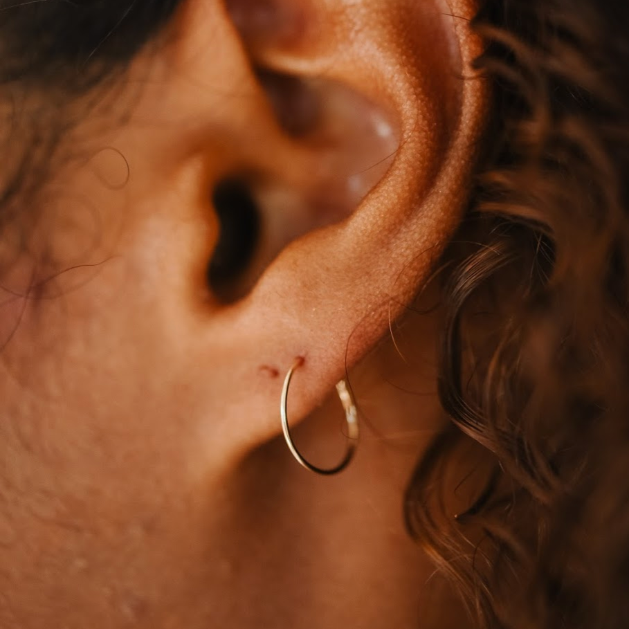 Thin gold huggie hoop 2025 earrings